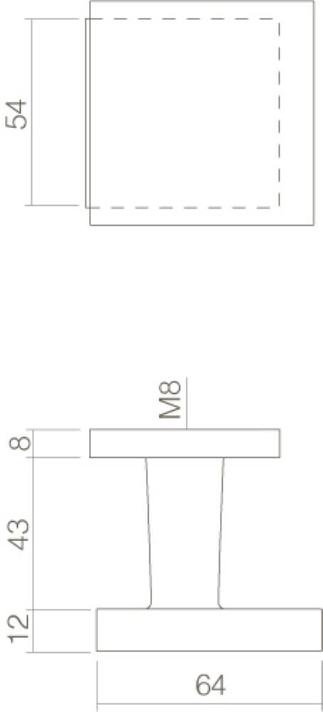 Voordeurknop Castor vierkant verkropt zwart Intersteel 8714186402979