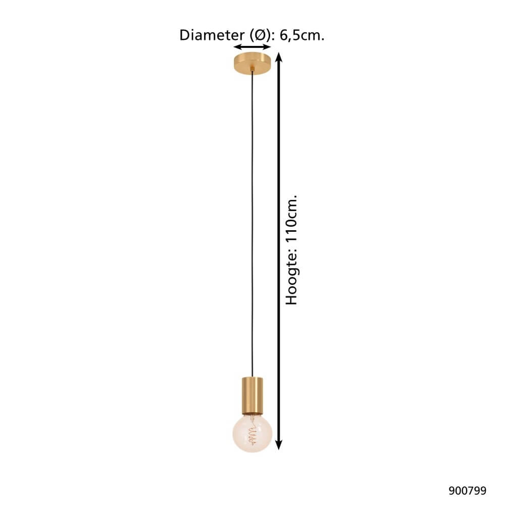 Gouden pendel Pozueta 1 E27 Eglo 9008606270248