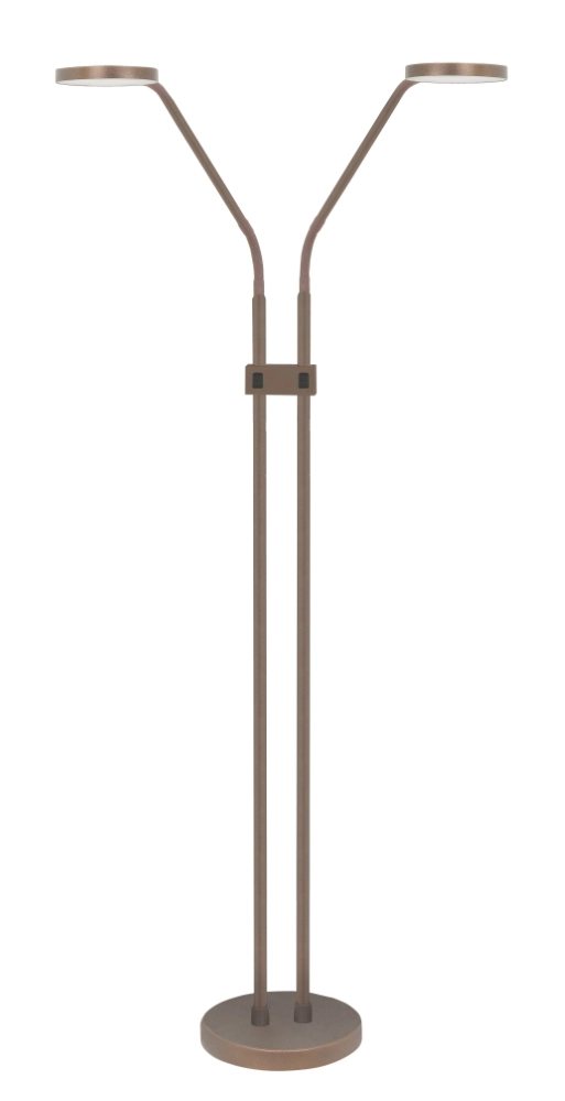 2-lichts led leeslamp Málaga choco