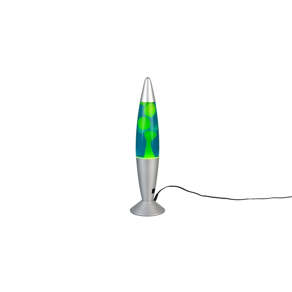 Lavalamp Vesuv zilver met groen Lavalamp Vesuv zilver met groen