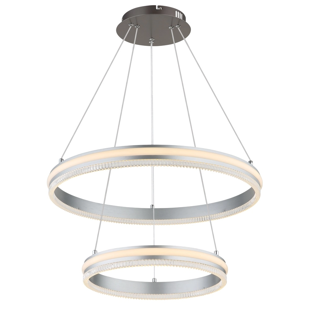 Hanglamp Francine gunmetal 2 ringen Globo 9007371583645