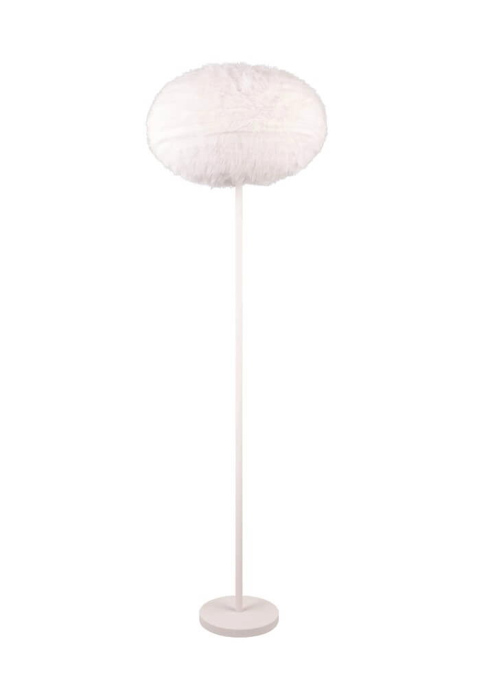 Stoffen vloerlamp Furry crème Ø 50cm Trio 4017807600148