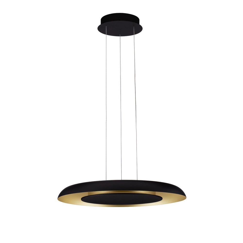 Moderne hanglamp Epos Ø 60cm zwart met goud Lyora 5212017463272