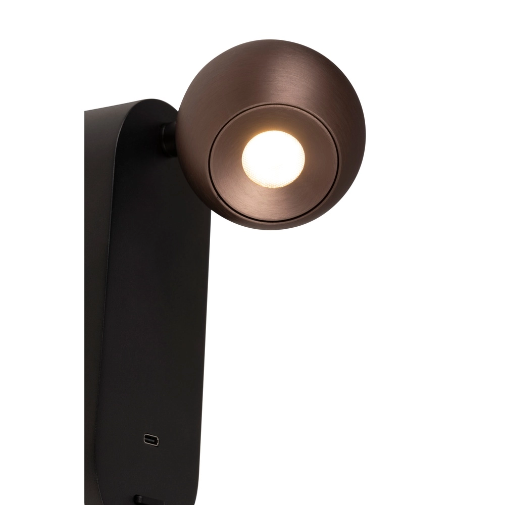 Wandlamp bol Montana design koffie bruin Premium by Lucide 5411212680136