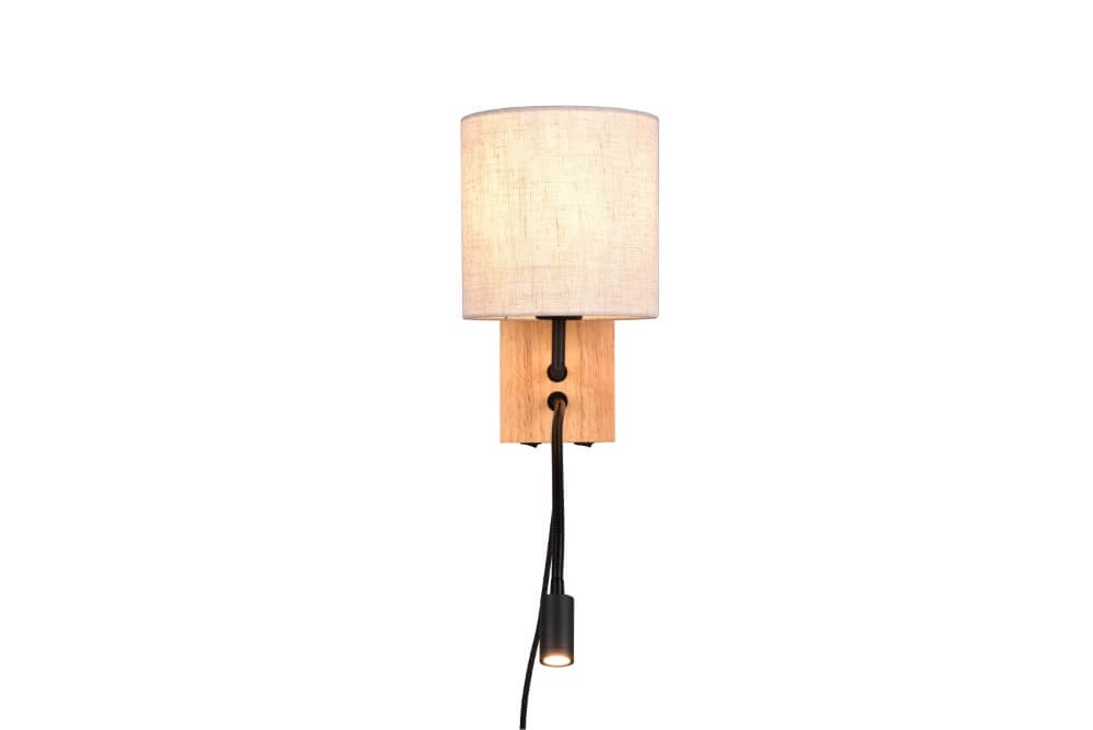 Landelijke wandlamp Nilam ronde kap Trio 4017807567960