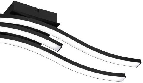 Zwarte plafondlamp Route 3-stripes Trio 4017807471281