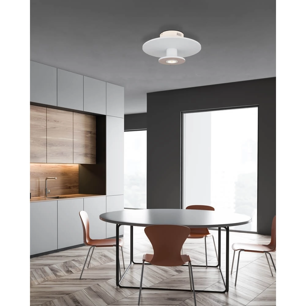 Witte plafondlamp Carter Ø 38cm met vilt Globo 9007371465750