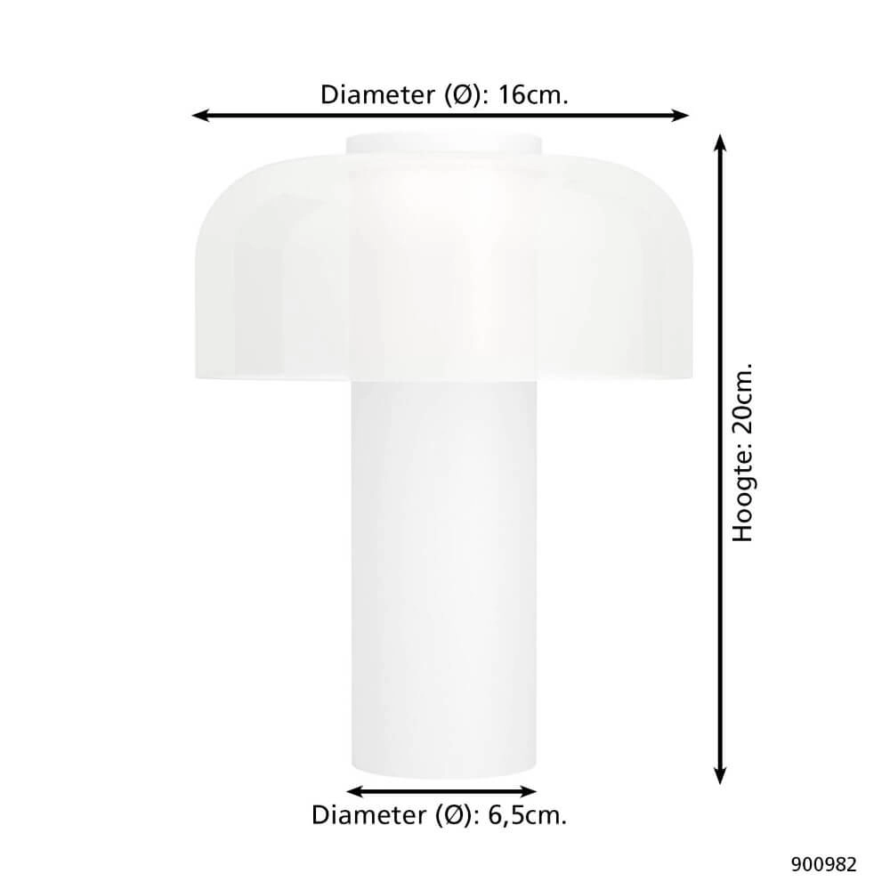 Design tafellamp Ponente wit Eglo 9008606297856