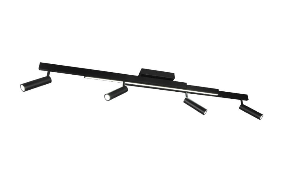 4-lichts led spot Zeno zwart Trio 4017807622904