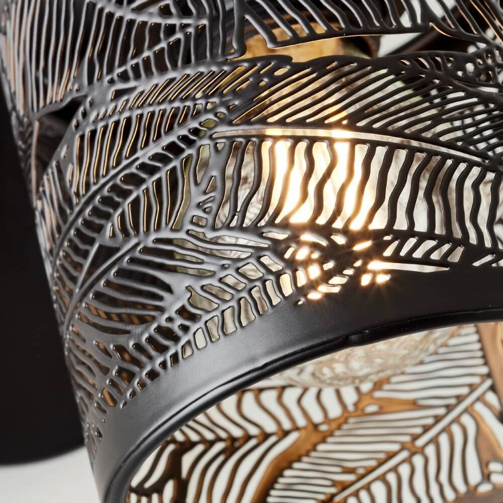 Zwart wandlampje Bano Brilliant 4004353413469