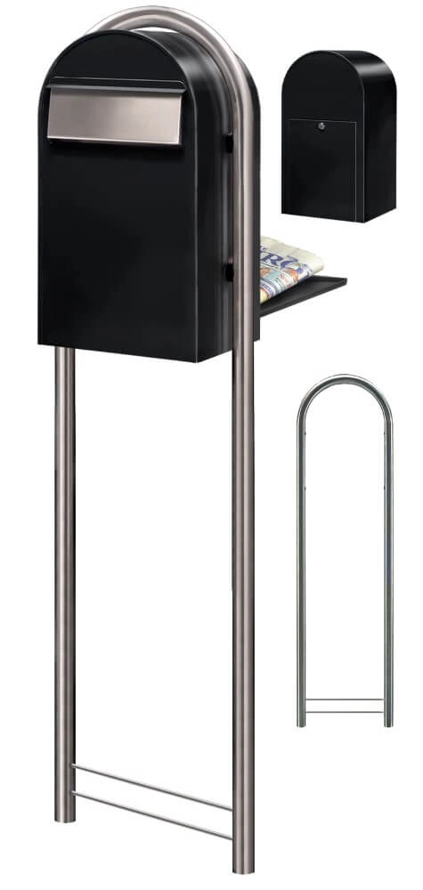 Brievenbus Grande B st9005 i Struktuurzwart Bobi 6417237034274