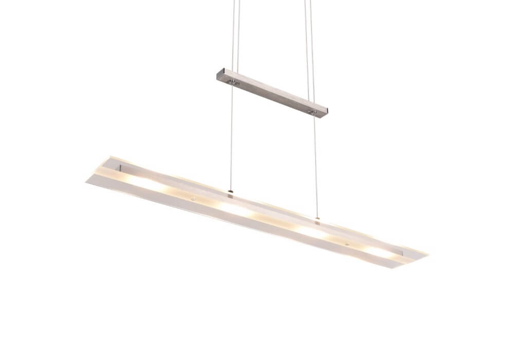 Glazen hanglamp Milos nikkel Trio 4017807588262