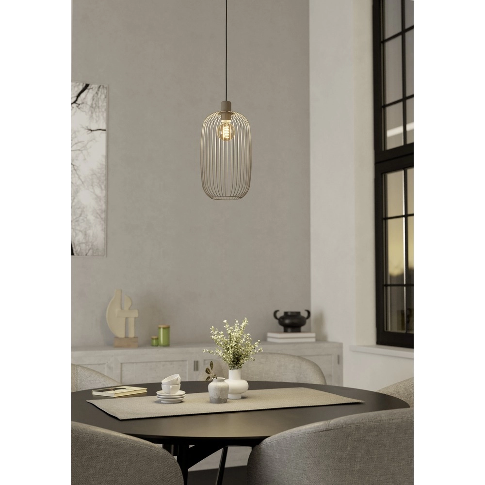 Draad hanglamp Lodods zand bruin Ø 22cm Eglo 9008606390298