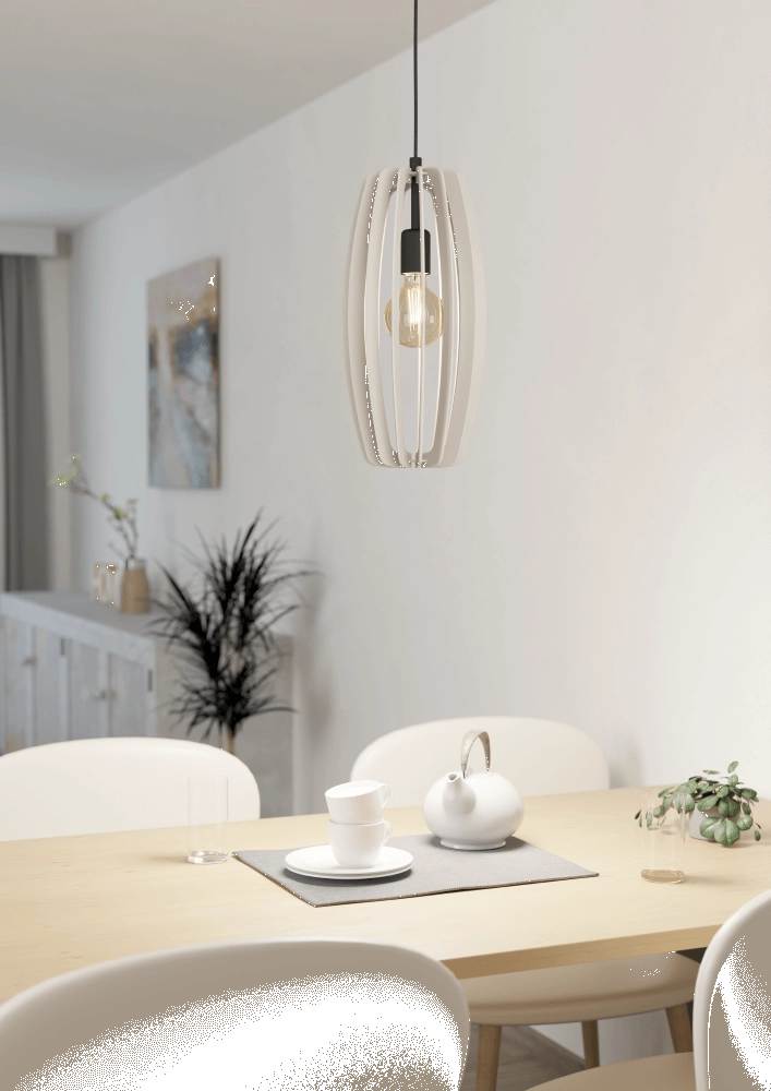 Witte hanglamp Bajazzara Ø 26cm Eglo 9008606244324