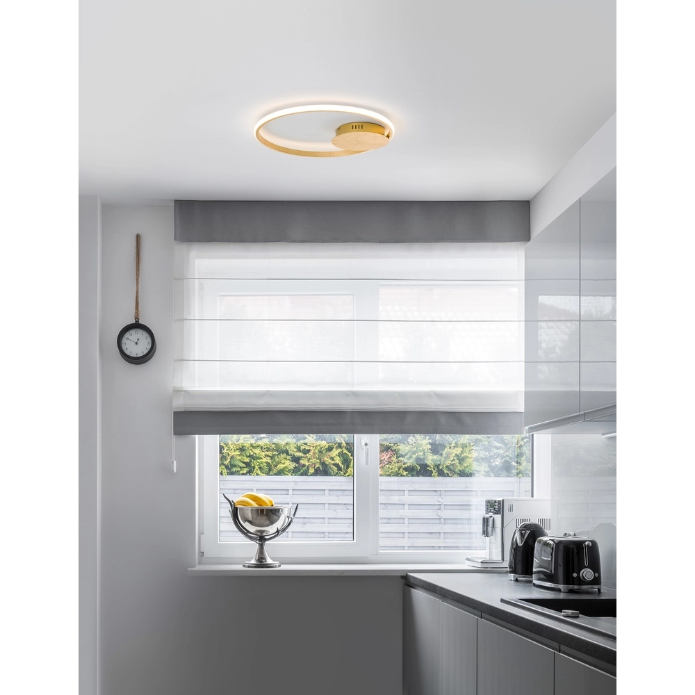 Ronde plafondlamp Fuline goud Ø 50cm Lyora 5212017419668