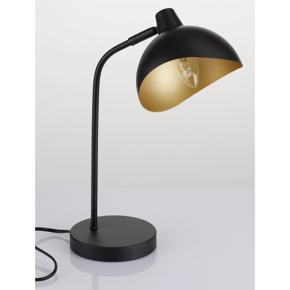 Tafellamp Geti zwart met gouden binnenkant Lyora 5212017436405