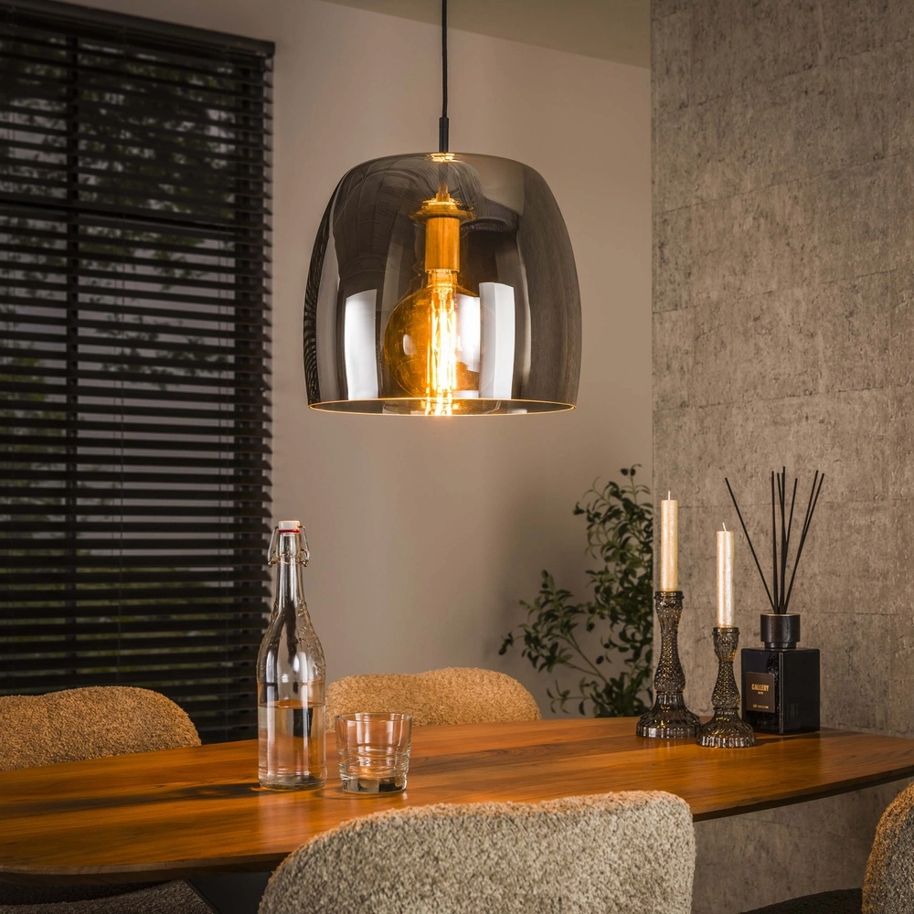 Glazen hanglamp Drift Ø 35cm - smoke glas