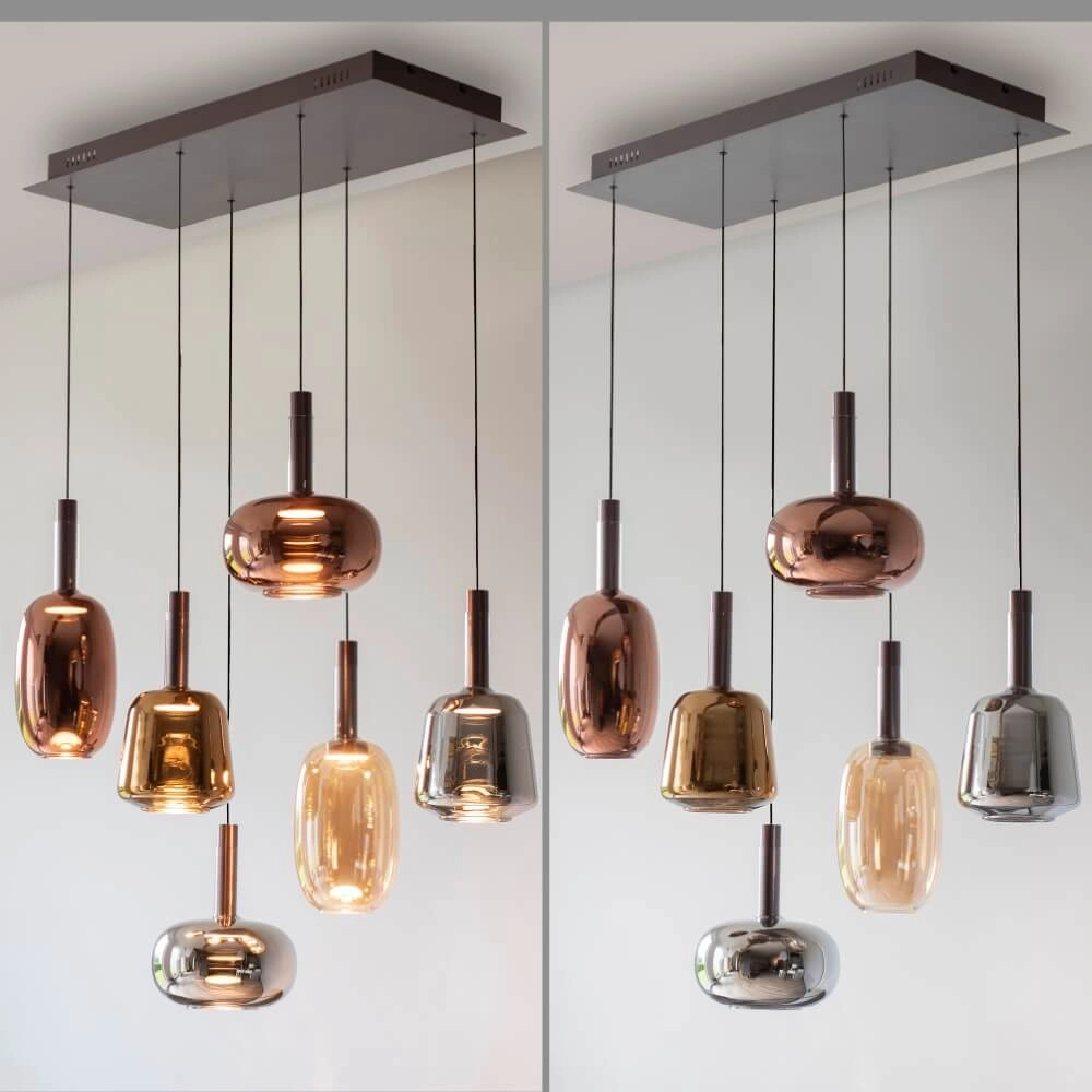 Vrolijke hanglamp Irides 6-lichts recht Paul Neuhaus 4012248383674