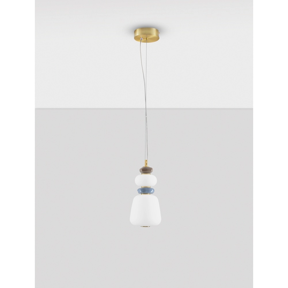 Hanglamp Palo goud met wit Lyora 5212017483768