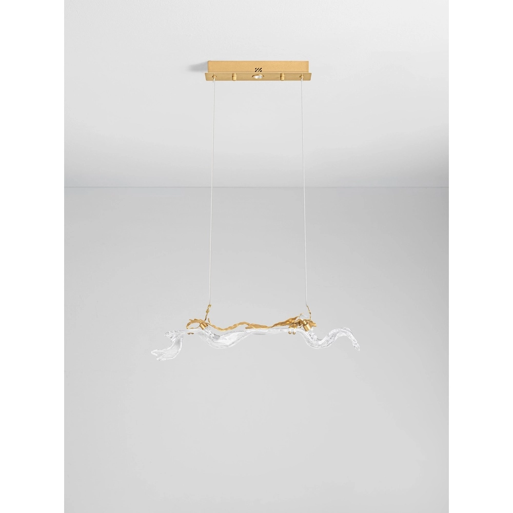 Gouden hanglamp Avesa met helder glas Lyora 5212063500419