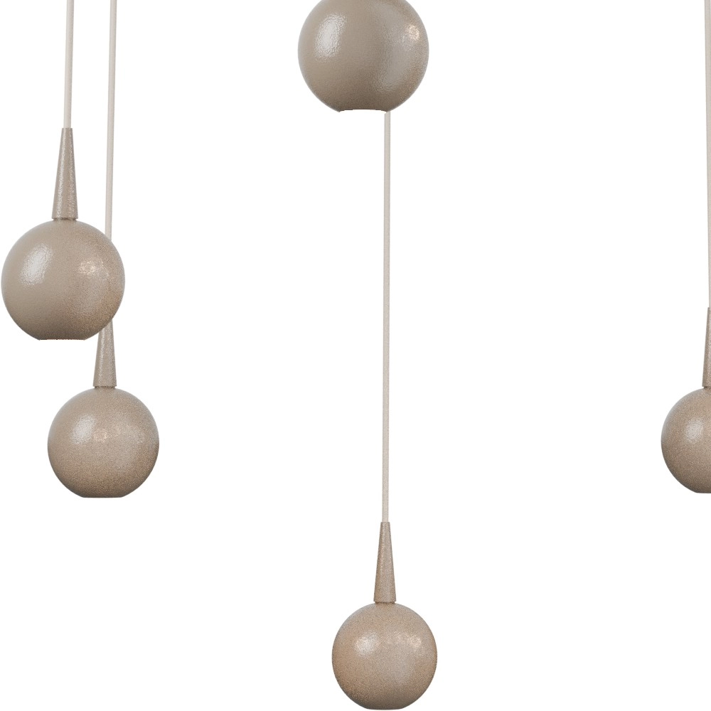7-lichts hanglamp Talana beige terra Ø 50cm DTW Masterlight 8718121399089