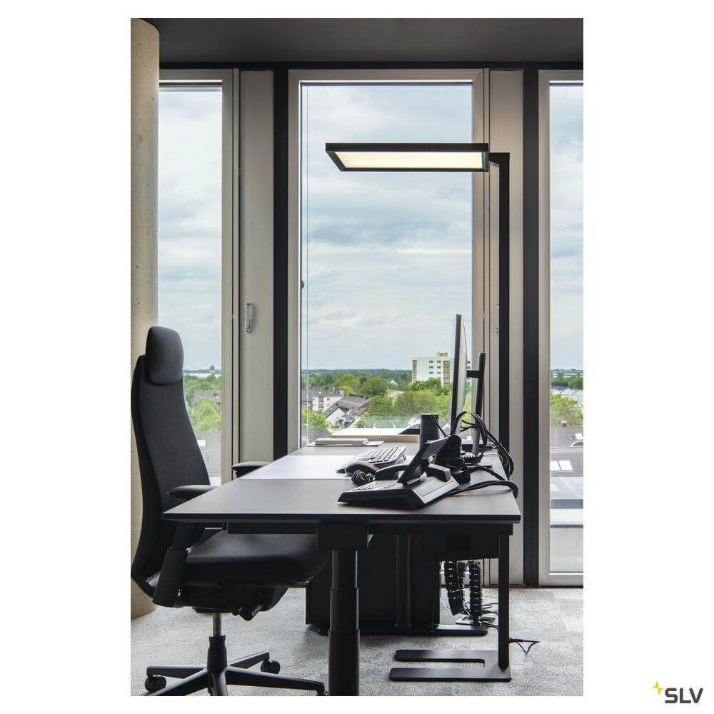 Led vloerlamp Worklight kantoor 195cm zwart SLV 4024163254632