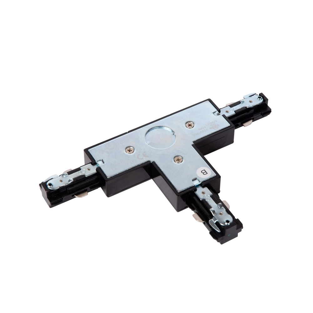 Rail T-connector (B) Track 1-fase zwart