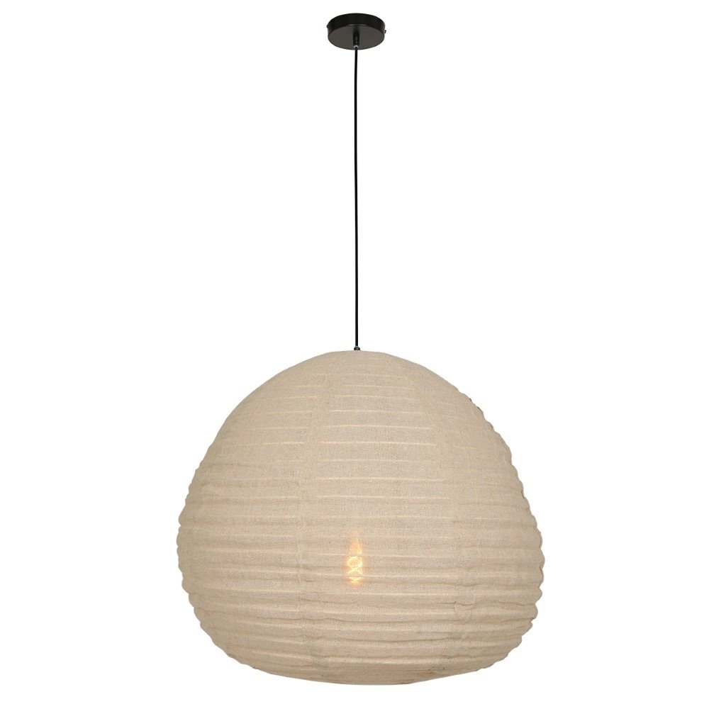 Hanglamp Bangalore Ø 70cm zwart met lichtbruin Steinhauer 8712746127935