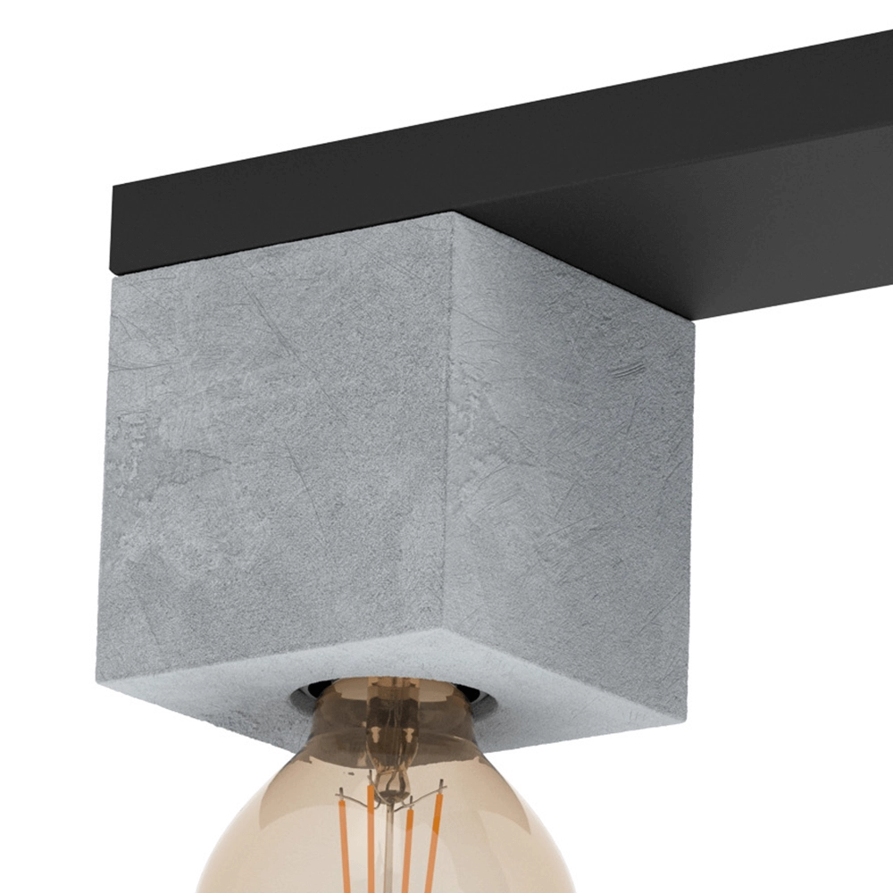 Betonlook plafondlamp Prestwick 3 Eglo 9002759435967