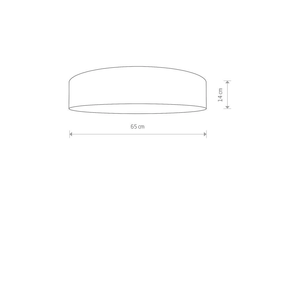 Velvet ceiling lamp Croco Ø 65cm Lyora 5903139895699