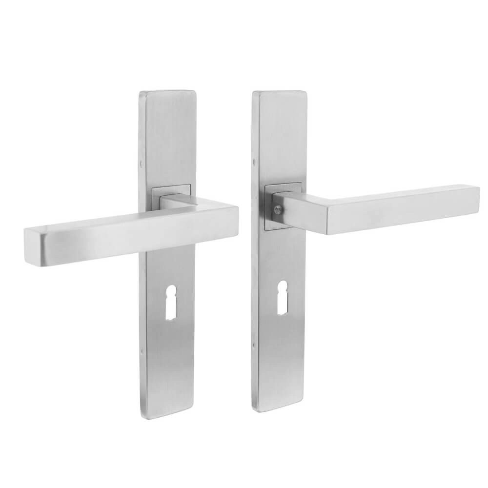 Deurklink Vierkant sleutelgat 56mm RVS Deurklink Vierkant sleutelgat 56mm RVS