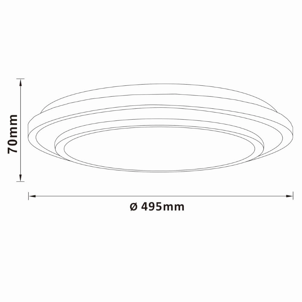 Zwarte plafondlamp Luciano Ø 49,5cm Brilliant 4004353426506