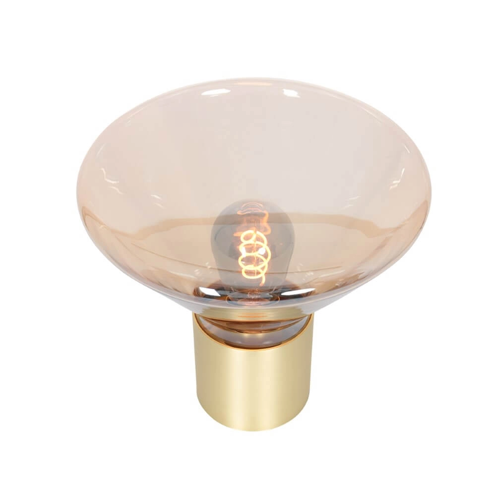 Tafellamp Ambiance goud met amber glas Steinhauer 8712746165067