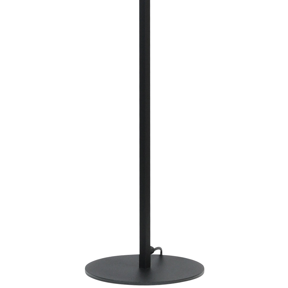 Zwarte vloerlamp Venus 175cm met bruine lampenkap Masterlight 8718121204321