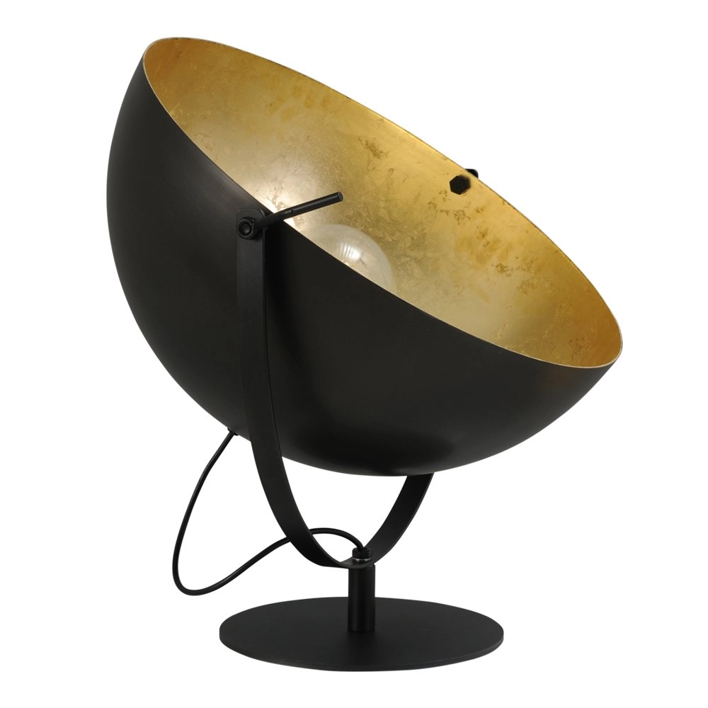 Stoere Industria Uplighter 50cm zwart met goud Stoere Industria Uplighter 50cm zwart met goud