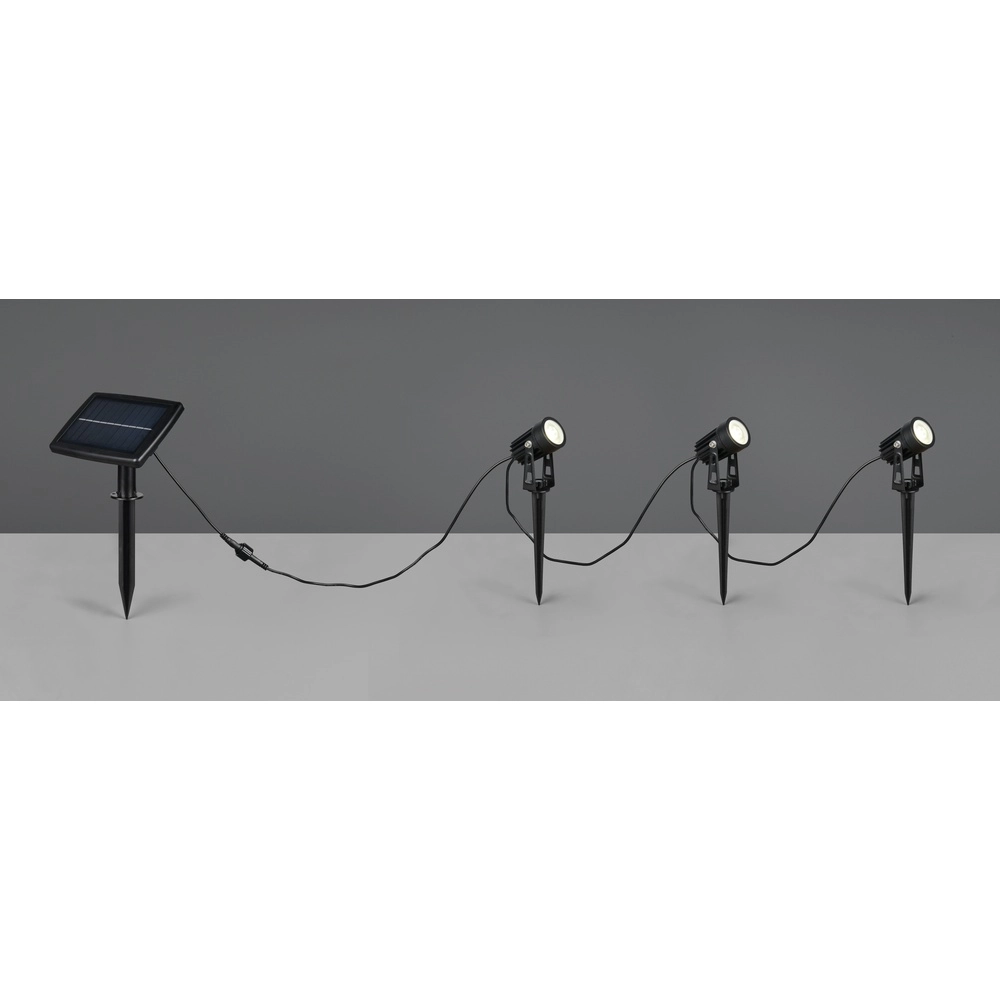 Set van 3 prikspots Obidos met solarpaneeltje Trio 4017807647976