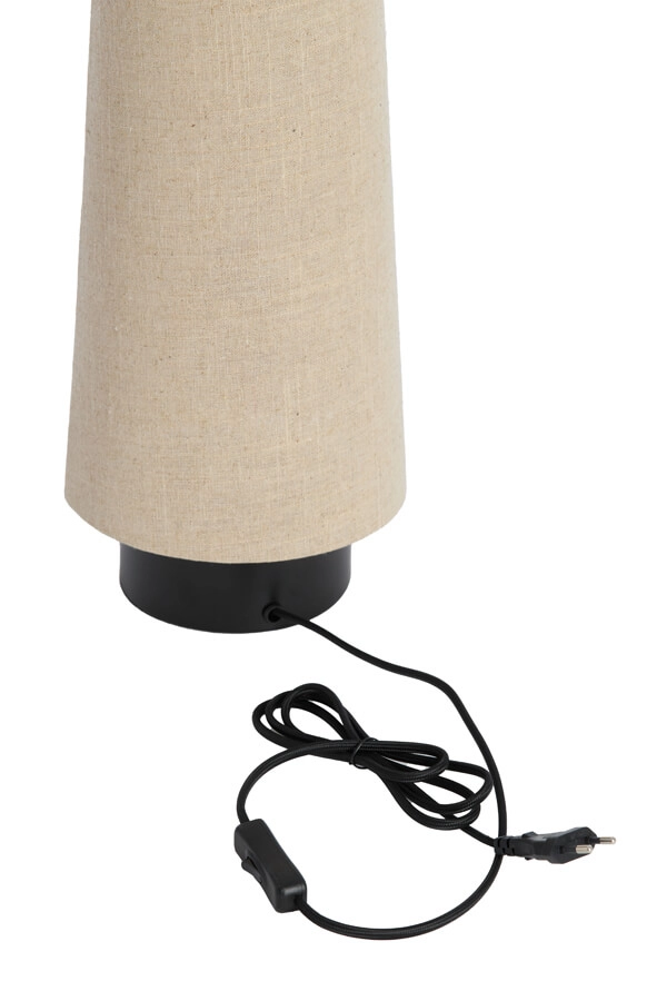 Crème tafellamp Howie met zwart Ø 15cm Light & Living 8717807759353