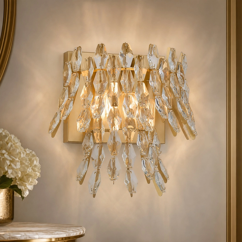 Wandlamp Monarch goud Searchlight 5,05342E+12