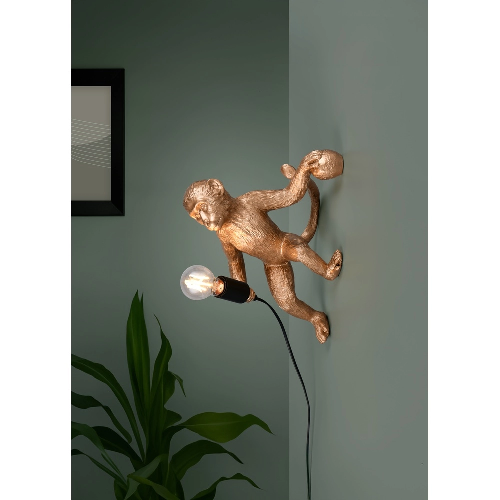 Wandlamp Louy aapje goud Trio 4017807667967