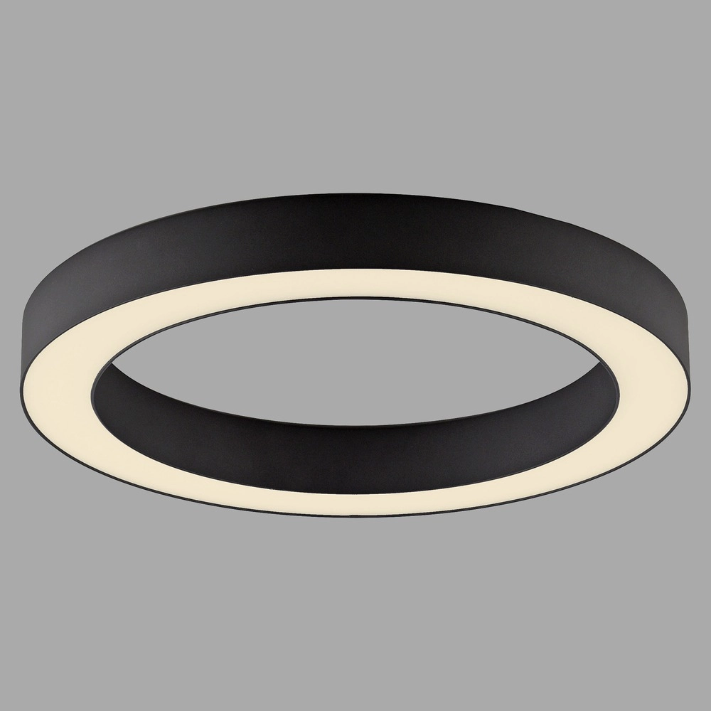 Strakke led plafondlamp Pure Lines Round Ø 35cm - graphite