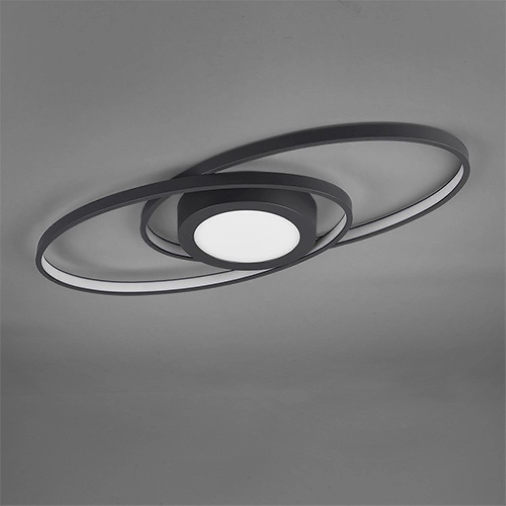 Moderne plafondlamp Galaxy zwart Trio 4017807446210