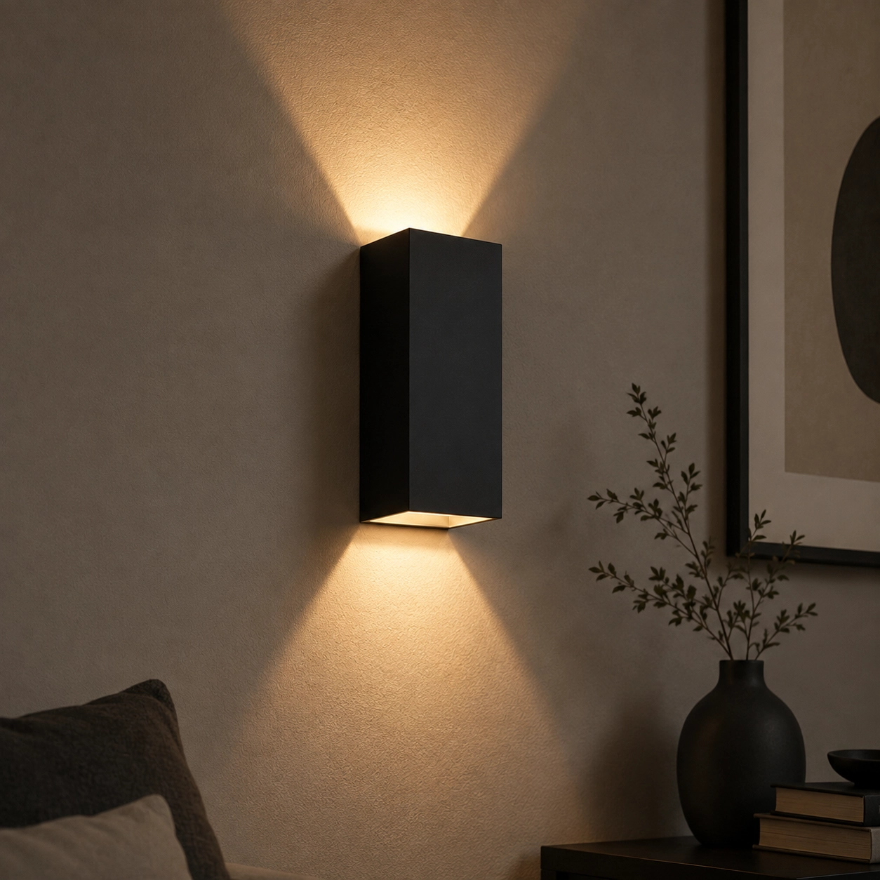 Wandlamp Dante XL zwart