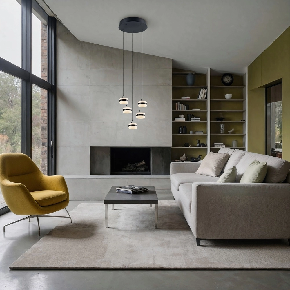 Design hanglamp Dios zwart 5-lichts Trio 4017807657678