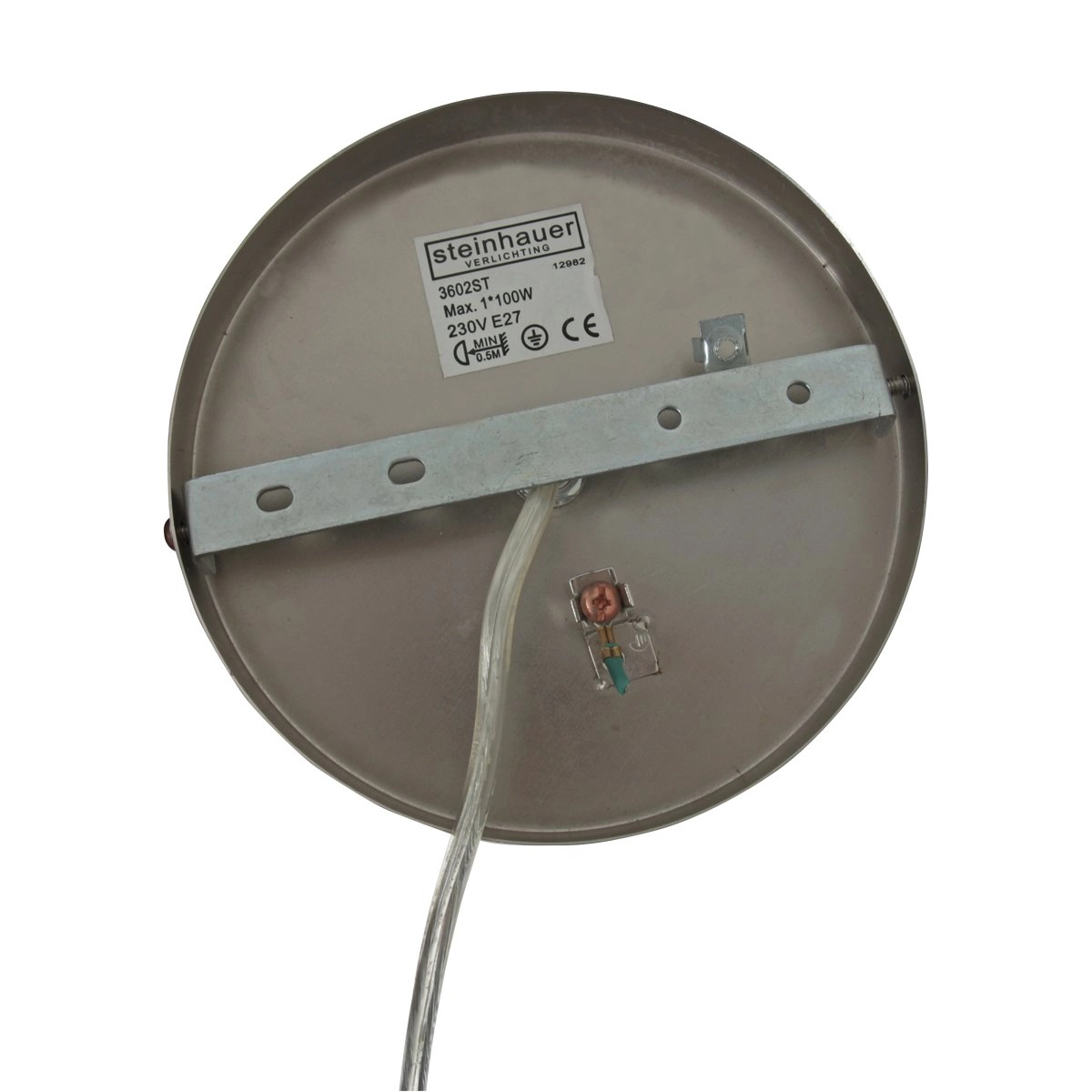 Hanglamp Sparkled 50cm grijs met Taupe velours Steinhauer 8712746146196