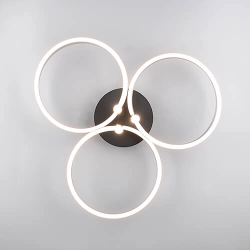 Gekrulde led plafondlamp Caruso RVS - Ø 65,5cm Trio 4017807612974