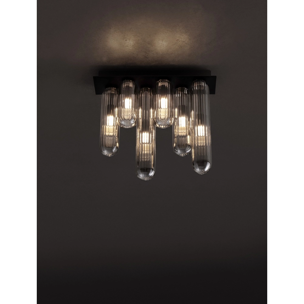 Design plafondlamp Gustave zwart 6-lichts
