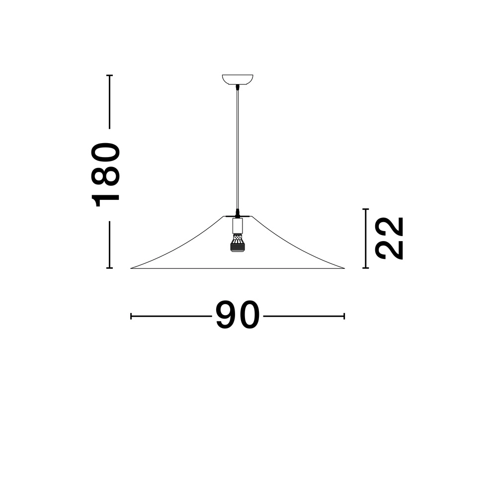 Hanglamp Oket wit Ø 90cm Lyora 5212017468093