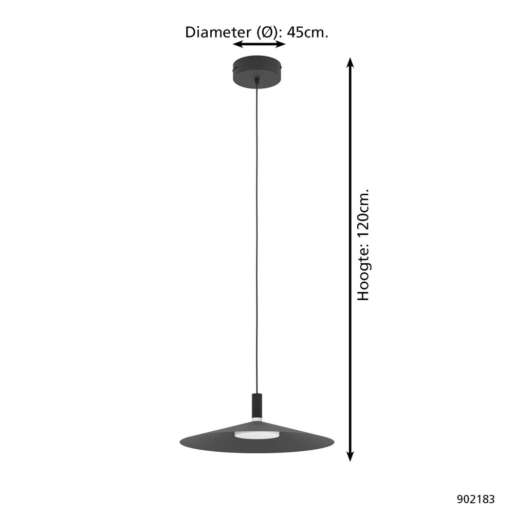 Design hanglamp Conomavilla-Z smart zwart Eglo 9008606360598