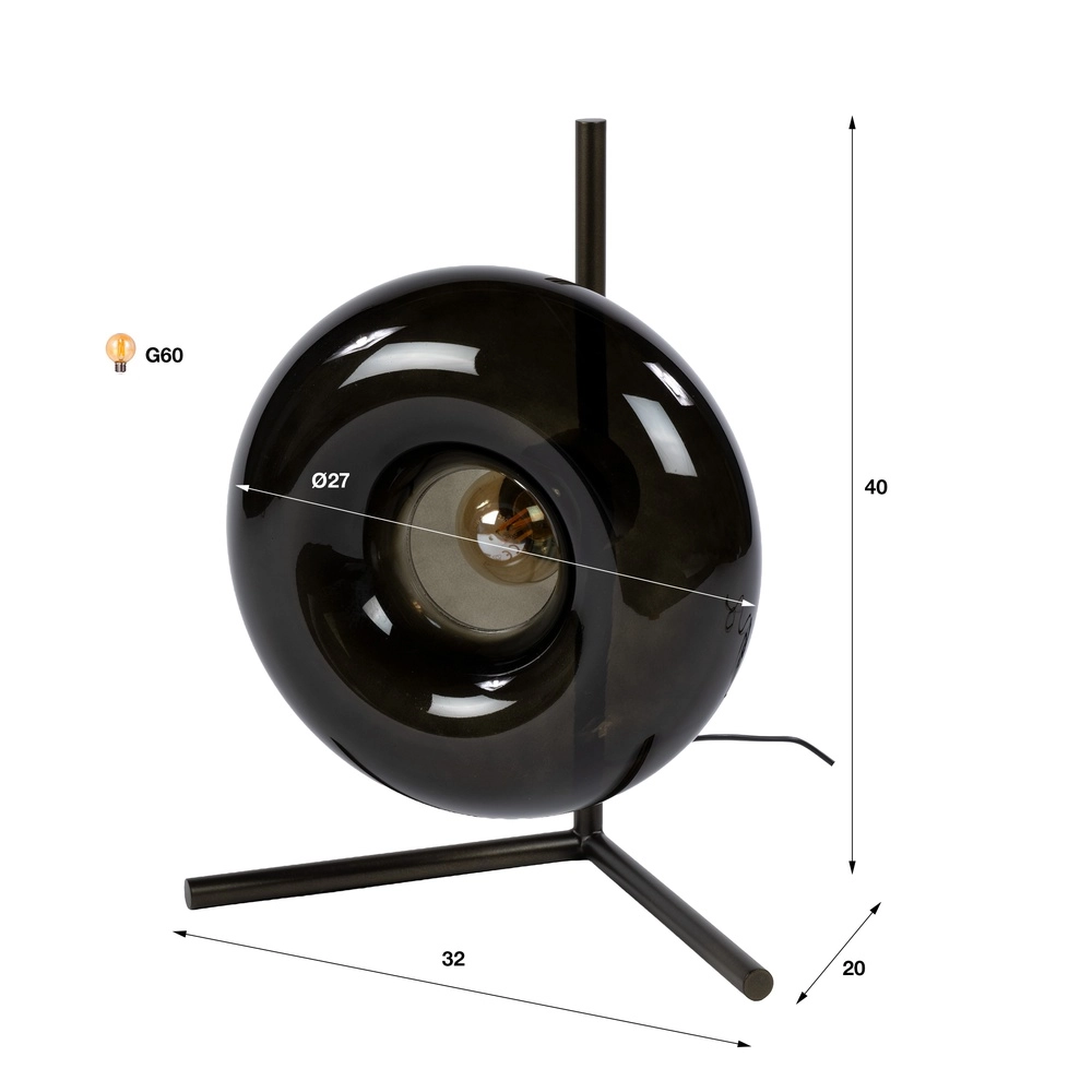Moderne tafellamp Soll sienna bruin