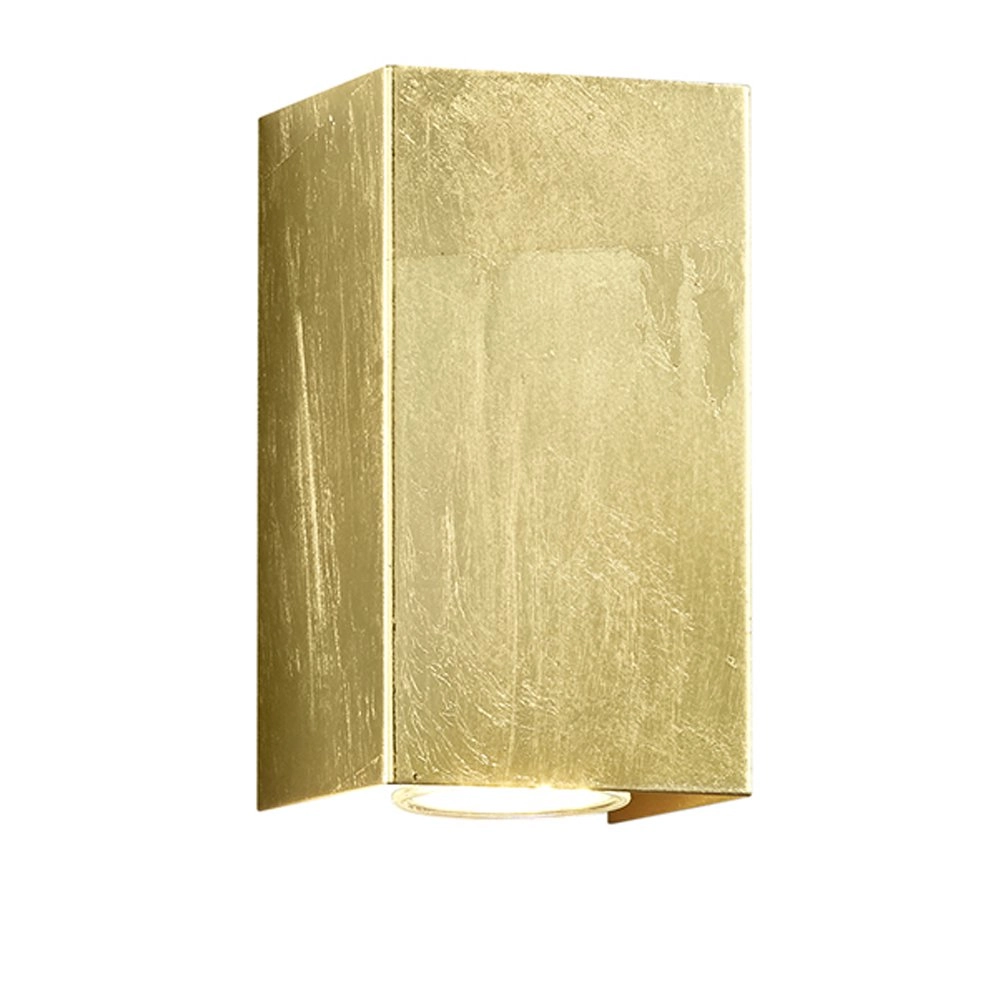 Gouden wandspot Cleo Up-down vierkant